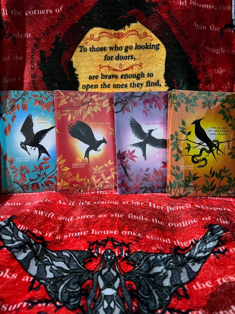 The Hunger Games Deluxe Edition Set (Paperback) (Category: Storybooks) located in Subic. Submitted by thebookowl (Listing ID 1376701142, Image 1). Description: Please avoid asking questions that are already on this post: Authentic Deluxe Edition with Stenciled Edges Sealed 4 books sold as set: The Hunger Games Catching Fire Mockingjay The Ballad of Songbirds and Snakes Last price posted Available unless posted otherwise.