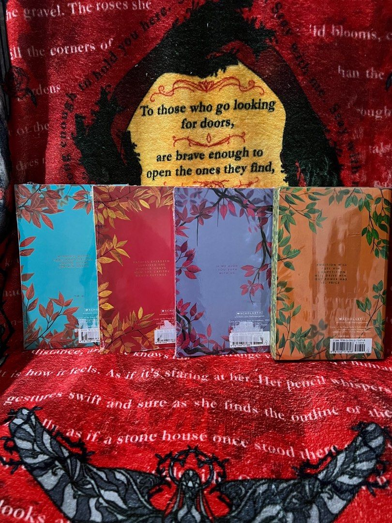 The Hunger Games Deluxe Edition Set (Paperback) (Category: Storybooks) located in Subic. Submitted by thebookowl (Listing ID 1376701142, Image 2). Description: Please avoid asking questions that are already on this post: Authentic Deluxe Edition with Stenciled Edges Sealed 4 books sold as set: The Hunger Games Catching Fire Mockingjay The Ballad of Songbirds and Snakes Last price posted Available unless posted otherwise.