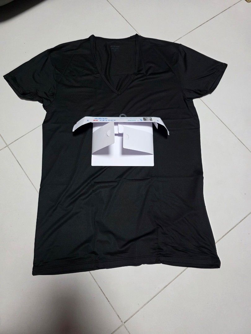 Crew Neck Airism V Neck Uniqlo AIRism V Neck Shirt Sleeve T-Shirt
