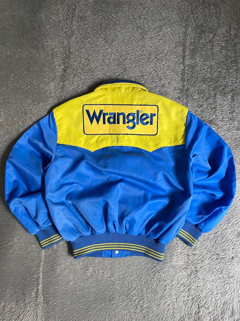 Vintage wrangler varsity blue bell jacket
