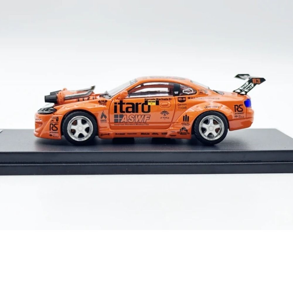 YS Model 1/64 Scale Silvia S15 Marcelo Drift Modified Cayenne V8 Engine ...