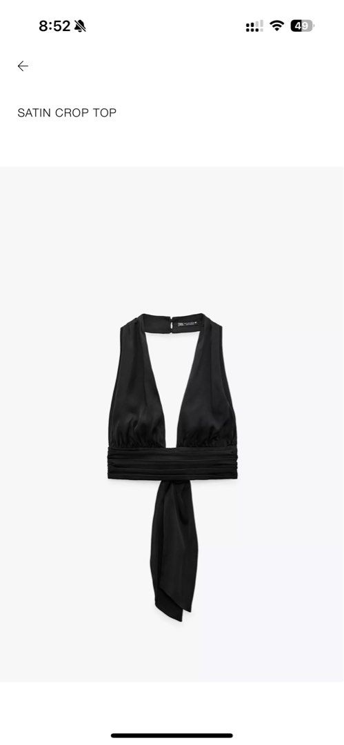 Zara - Sarin Crop Top (Category: Sleeveless) located in Quezon City. Submitted by unclutter_ (Listing ID 1377506913, Image 1). Description: Only tried once.