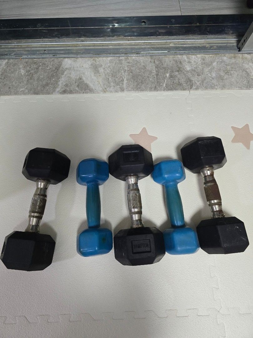 五隻啞鈴dumbells 150 hkd, 運動產品, 運動與健身, 運動與健身- 舉重和啞鈴- Carousell