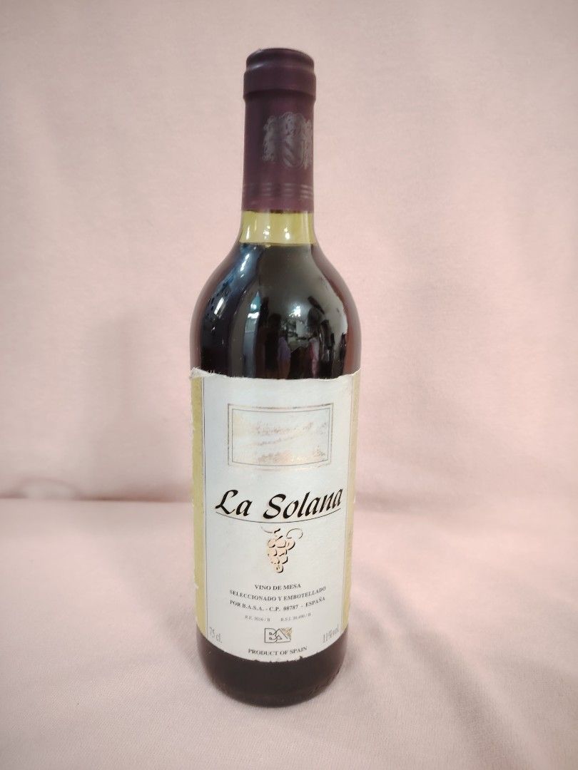 紅酒La Solana 700ML, 嘢食& 嘢飲, 酒精飲料- Carousell