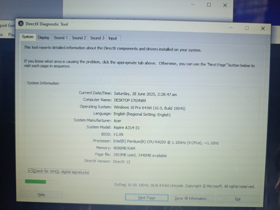 Acer Aspire 3 (Category: Laptops & Notebooks) located in Manila. Submitted by princejerickcruz (Listing ID 1377722479, Image 2). Description: Acer Aspire 3 - please check 2nd photo for specs - unit with charger - hindi masyadong nagamit ‼️Open for terms/installment‼️ 📍 Location: Culiat, Quezon City 🏍 Delivery: Lalamove or Meetup 💵 Payment: Gcash or COD (if meetup) ✉️ Pm for additional infos..