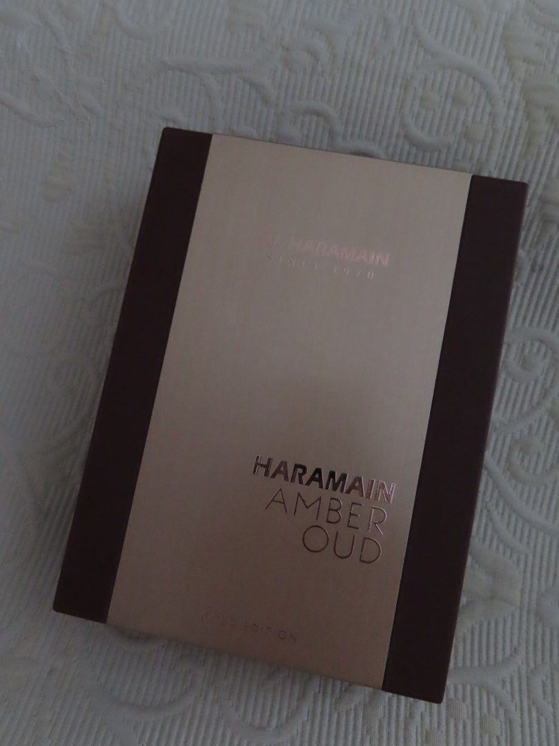Al Haramain Amber Oud Gold Edition (Category: Fragrance & Deodorants) located in Quezon City. Submitted by averydeann (Listing ID 1377753977, Image 2). Description: Al Haramain Amber Oud Gold Edition 60ml comes with box.
