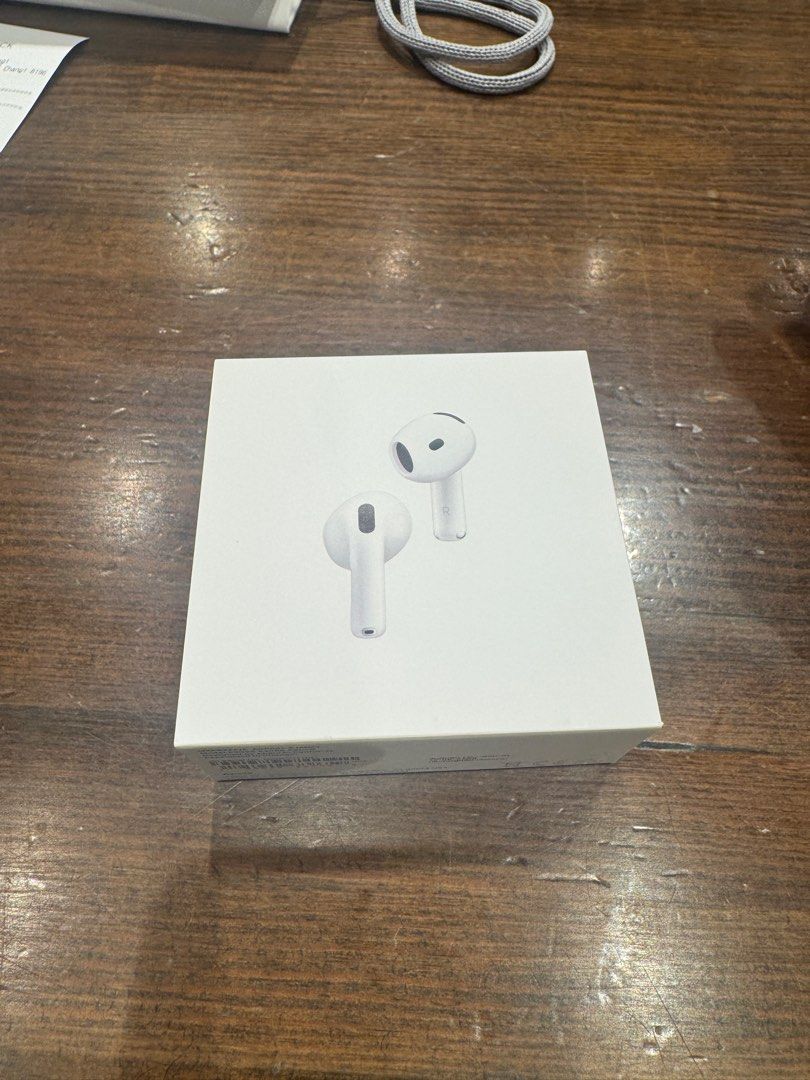Apple AirPods 4 with Active Noise Cancellation (Category: Earphones) located in Singapore. Submitted by kbechma (Listing ID 1377675442, Image 1). Description: Brand new Apple AirPods 4 with Active Noise Cancellation. Comes in original packaging. Model A3053/A3054. Includes charging case. Perfect for listening to music or taking calls. Ready to be shipped or collect. .
