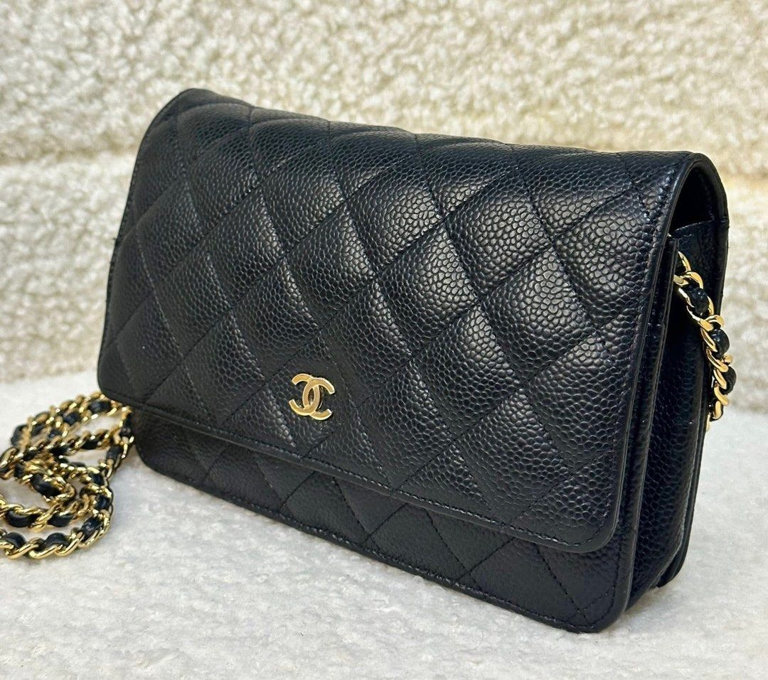 Authentic Chanel (Category: Luxury Bags & Wallets) located in Manila. Submitted by chloe_luxuries (Listing ID 1377721781, Image 2). Description: Guaranteed original Chanel Woc Caviar gold hardware Series 20 Still in very good condition Comes with authenticity card dustbag and box Pm for more details.