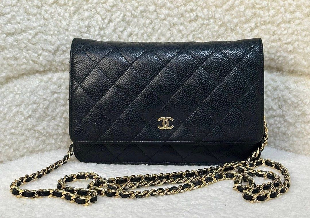 Authentic Chanel (Category: Luxury Bags & Wallets) located in Manila. Submitted by chloe_luxuries (Listing ID 1377721781, Image 1). Description: Guaranteed original Chanel Woc Caviar gold hardware Series 20 Still in very good condition Comes with authenticity card dustbag and box Pm for more details.