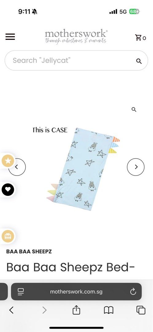 Baa Baa Sheepz Bedtime Buddy Sweet Dreams (Category: Childrens' Beds) located in Singapore. Submitted by Elleluxe (Listing ID 1377697372, Image 2). Description: This adorable bedtime buddy from Baa Baa Sheepz is perfect for your little one. It's designed to provide comfort and sweet dreams. The case is included. The item is in excellent condition. Opened but not use for both. Small size .