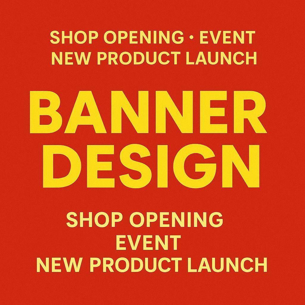 Banner design for event / product new launch / banner for shop opening banner design for new launch (Category: Printing, Design & Marketing) located in Singapore. Submitted by GreEnergy.Light (Listing ID 1377599129, Image 1). Description: ✨Affordable banner design cater to your requirements✨ Please send us your requirements such as the specific measurements, any photos or slogans, etc. Feel free to pm us and discuss further😊.