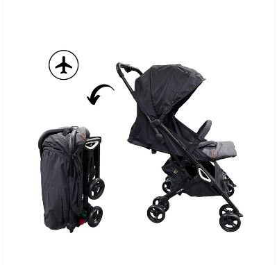 Bonbijou Luke Mini Stroller - Compact & Travel-Friendly (Category: Strollers) located in Singapore. Submitted by San09 (Listing ID 1377595823, Image 1). Description: - Bought 7/months ago only -Come with original rain cover, mosquito net and stroller travel storage bag for free -Lightweight and travel-friendly stroller -Dimensions open: H101 x W49 x D74cm -Dimensions close: H56 x W31 x D28cm -Seat height: 45cm - Weighs only 5.9kg - Features a bla