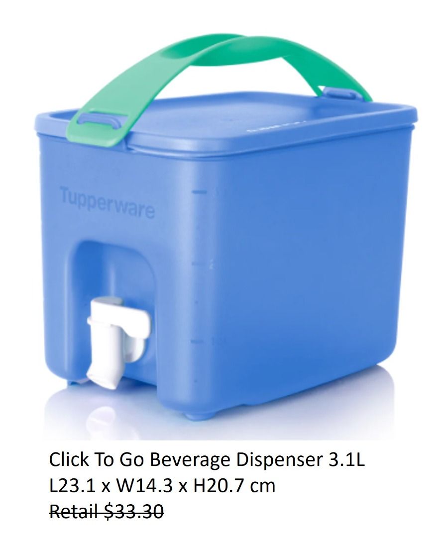 Click To Go Beverage Dispenser 3.1L, Furniture & Home Living ...