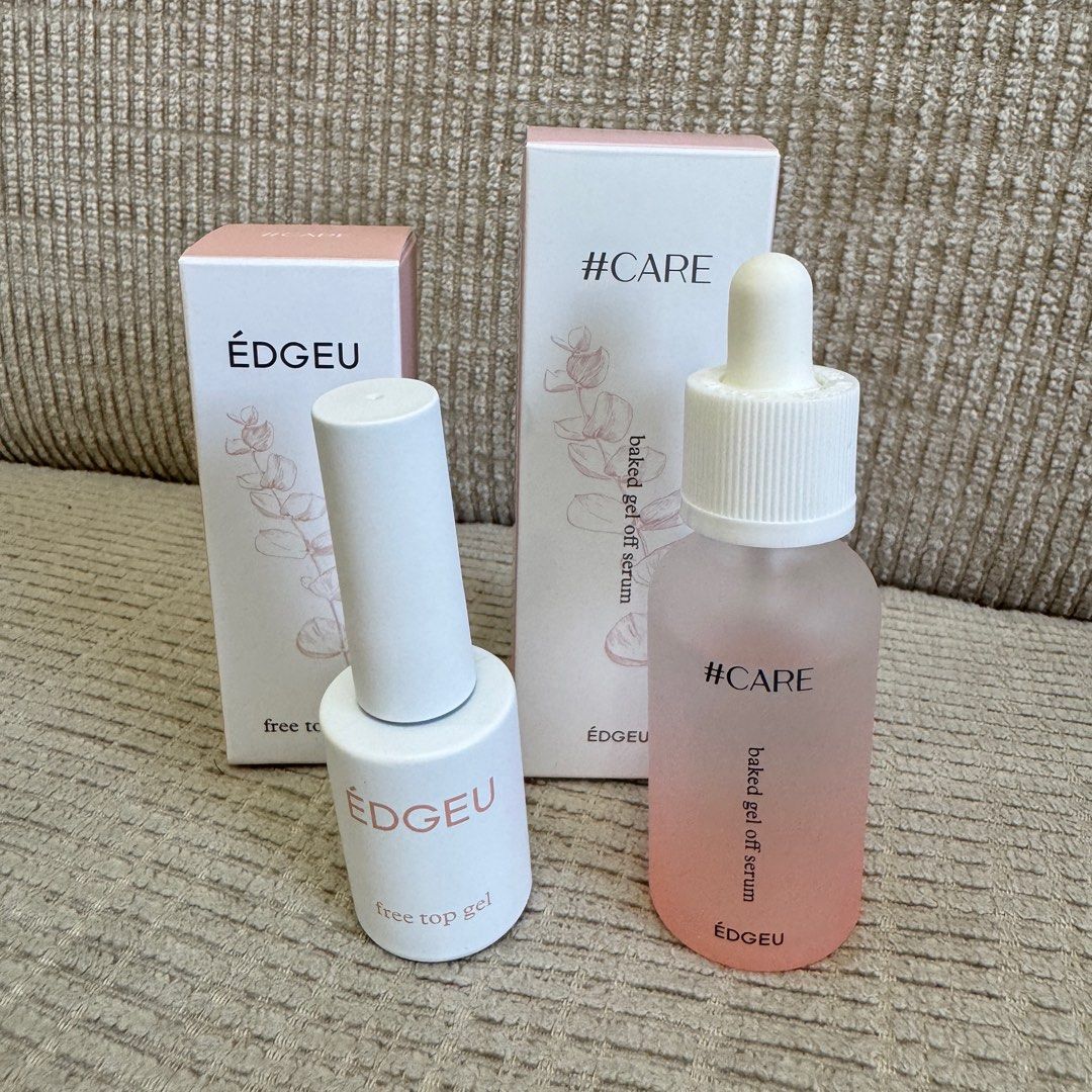 由 to776 (刊登 ID 1377663559，圖片 1) 提交，位於 台中市 (Taichung) 的 EDGEU 護甲封層凝膠+沙龍凝膠卸甲精華液 (類別：美甲、手部保養)，說明：護甲封層凝膠 原價500 沙龍凝膠卸甲精華液 原價450 各使用過一次，包裝完好。。