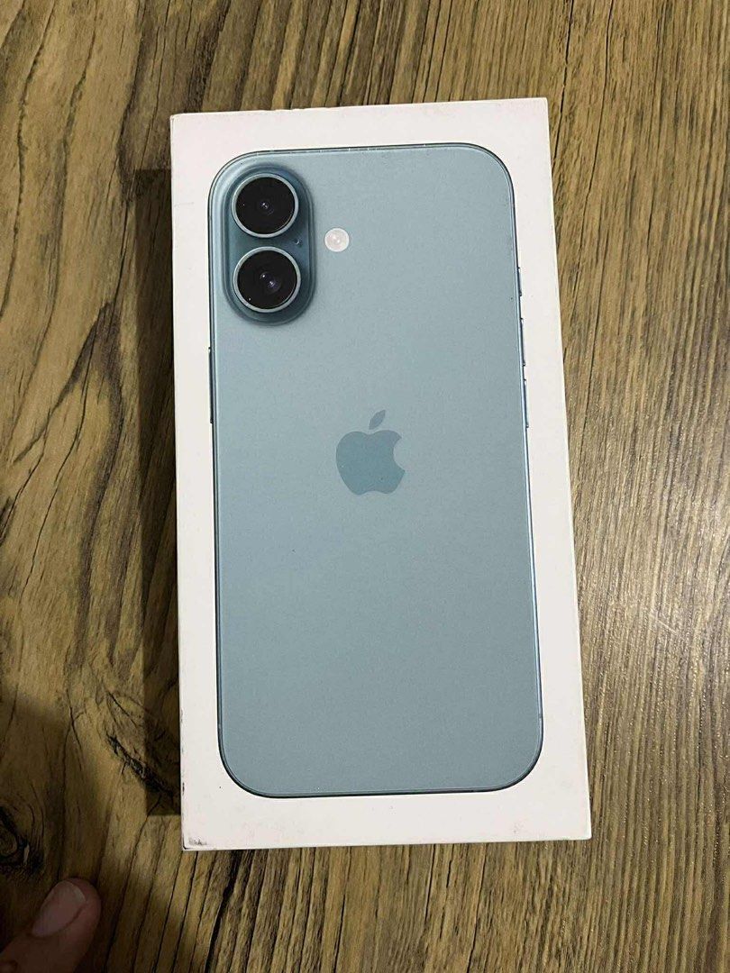 FOR SALE (Category: iPhone 16 Series) located in Manila. Submitted by paeng1 (Listing ID 1377713932, Image 2). Description: Iphone 16 Bought from iStudio With box and receipt and cord 128 GB Teal color Factory unlocked 99% battery health Under warranty until 1/18/2026 No dents sobrang kinis RFS: Upgrade.