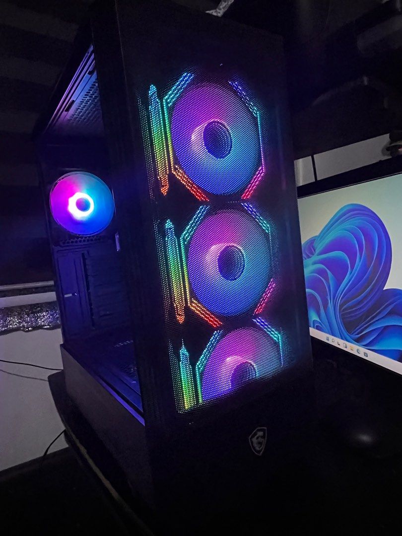 Gaming Desktop Intel Core i7-12700 12th Gen (Category: Desktops) located in Mandaluyong City. Submitted by l2ayne (Listing ID 1377579672, Image 1). Description: Intel Core i7-12700 12th Gen Processor Intel UHD Graphics 770 MSI PRO H610M-B Motherboard 16GB DDR4 Kingston Fury Memory 500GB Western Digital SSD Sata MSI MAG FORGE 111R Gaming Case 600watts HyperK 80+ Truerated Power Supply ARGB Fans with remote Windows 11 Pro Operating System Tested No