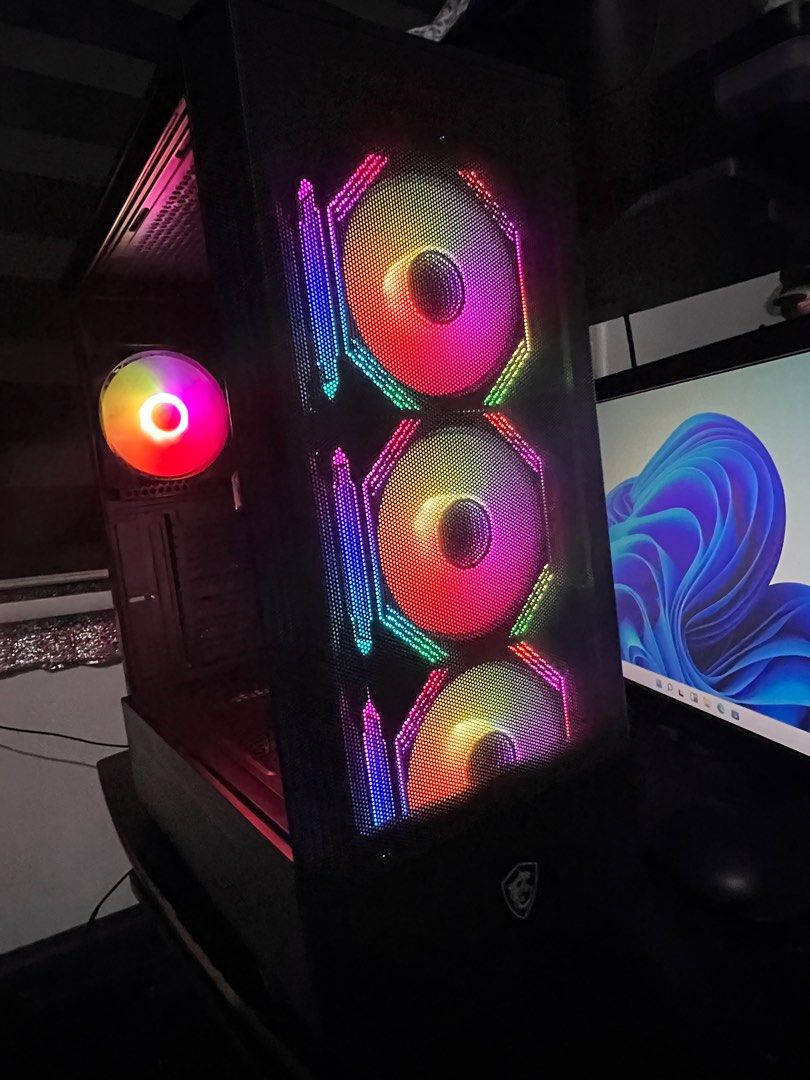 Gaming Desktop Intel Core i7-12700 12th Gen (Category: Desktops) located in Mandaluyong City. Submitted by l2ayne (Listing ID 1377579672, Image 2). Description: Intel Core i7-12700 12th Gen Processor Intel UHD Graphics 770 MSI PRO H610M-B Motherboard 16GB DDR4 Kingston Fury Memory 500GB Western Digital SSD Sata MSI MAG FORGE 111R Gaming Case 600watts HyperK 80+ Truerated Power Supply ARGB Fans with remote Windows 11 Pro Operating System Tested No