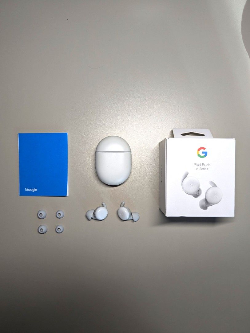 Google Pixel Buds A-Series - Earphones (Category: Earphones) located in Paranaque City. Submitted by thrifty_findz (Listing ID 1377751713, Image 1). Description: Google Pixel Buds A-Series Earphones Earbuds TWS Wireless Headset 9.5/10 condition (clean, disinfected, with super minor marks) 100% connects and works for both Android and iOS Features: - Premium audio - Adaptive sound and noise cancellation - Clear calls with beam form microphones - up