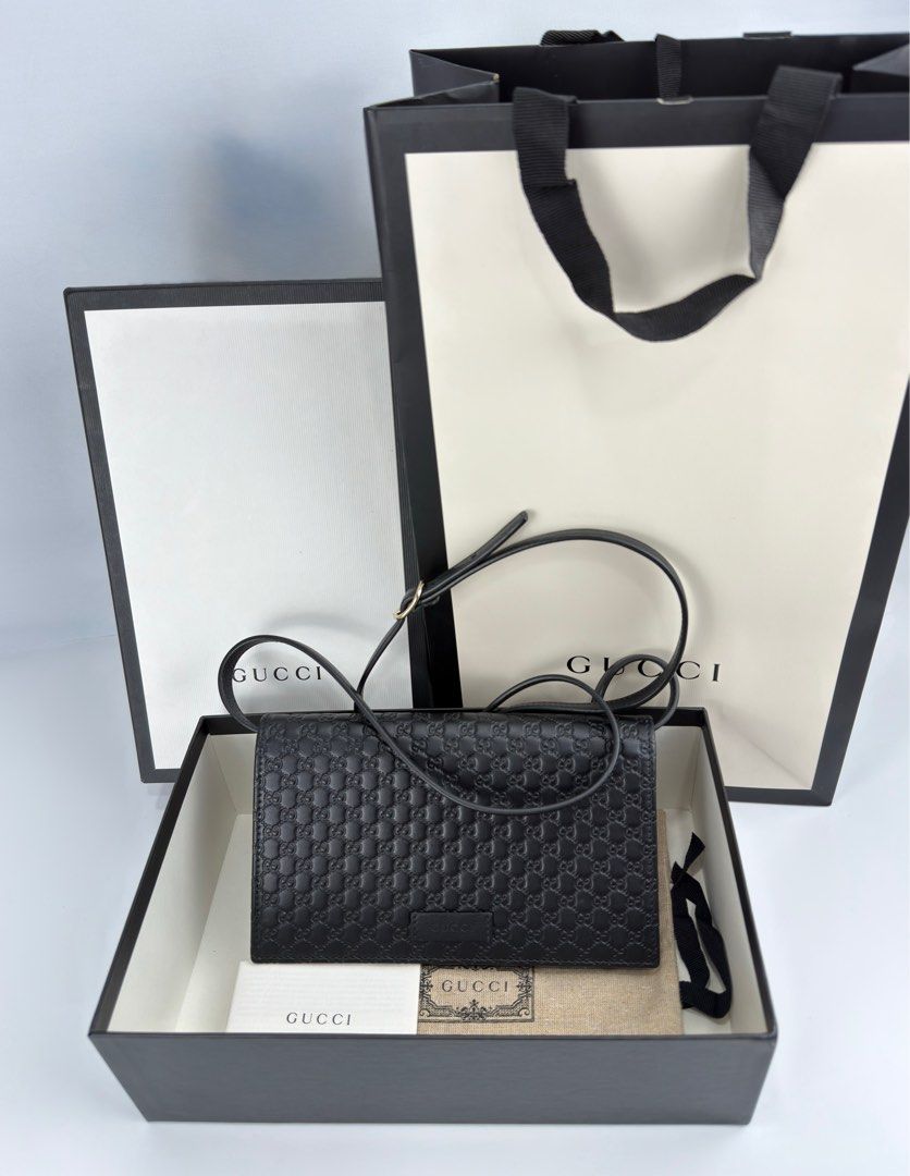 Gucci Wallet on Chain Guccissima (Category: Luxury Bags & Wallets) located in Manila. Submitted by luxuryprelovedbagsby_by_agnes (Listing ID 1377702399, Image 1). Description: 95,000 SRP L 8” x H 4.75” x W 1”.