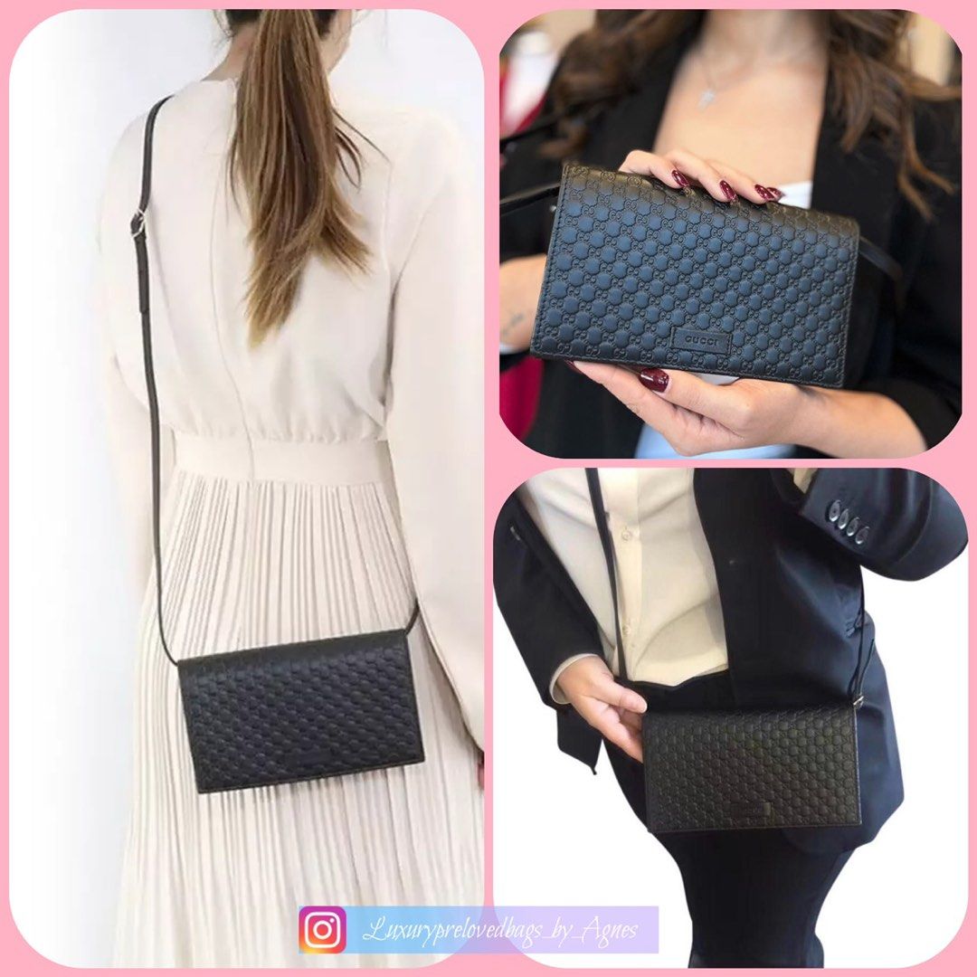 Gucci Wallet on Chain Guccissima (Category: Luxury Bags & Wallets) located in Manila. Submitted by luxuryprelovedbagsby_by_agnes (Listing ID 1377702399, Image 2). Description: 95,000 SRP L 8” x H 4.75” x W 1”.