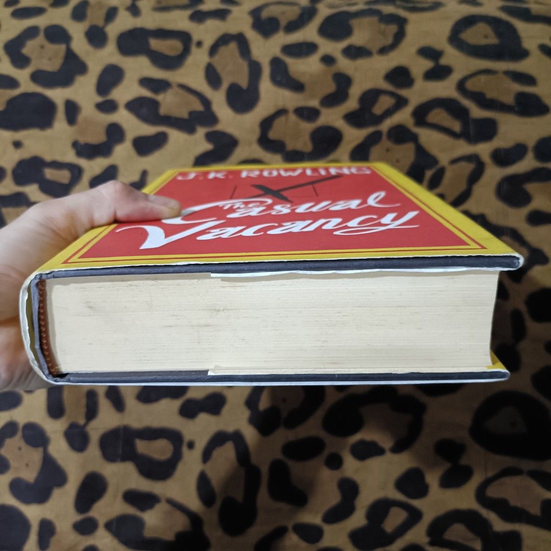 [HB] J. K. ROWLING: THE CASUAL VACANCY (Category: Storybooks) located in Villasis. Submitted by celynn.collection (Listing ID 1309805157, Image 3). Description: ✅ PLEASE READ BEFORE ASKING! 😊 ----------------------------------------------------- J. K. ROWLING: THE CASUAL VACANCY Cover: hardbound with dust cover > in good condition > cover with signs of wear, DIRT STAIN > outside edges with foxing not so visible in photos > moderate tanning of pa