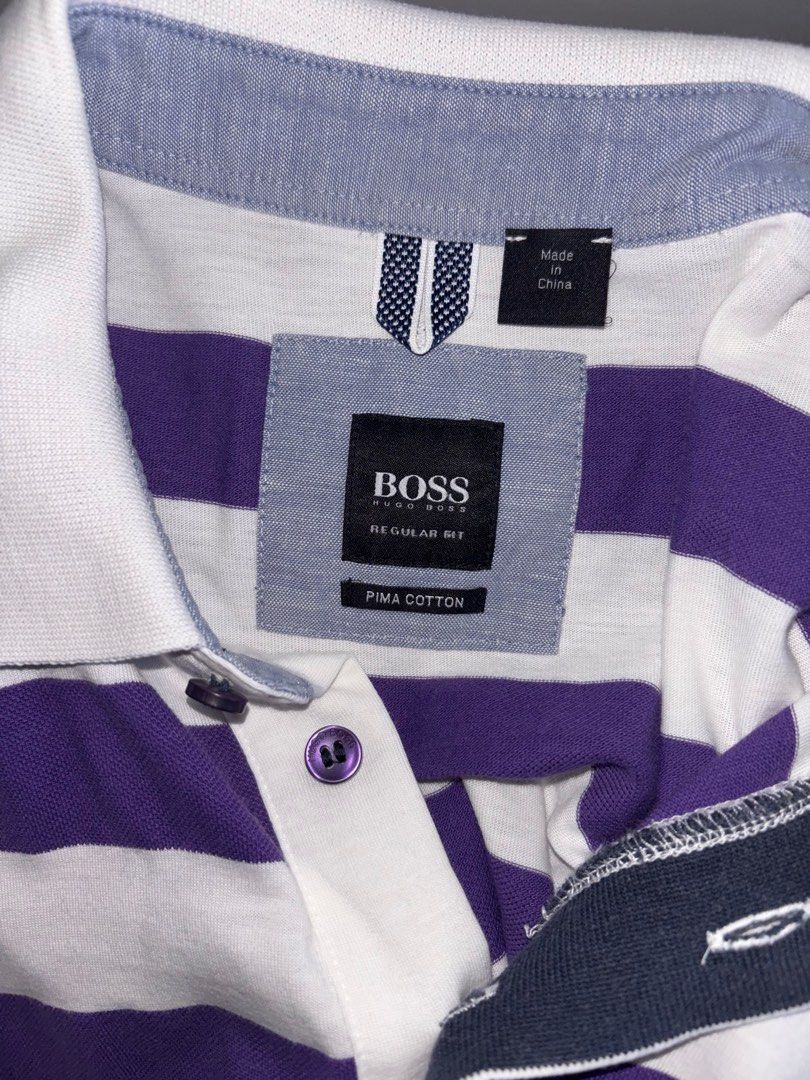 HUGO BOSS Polo Shirt (Category: Tshirts & Polo Shirts ) located in Pasig City. Submitted by rhettdg (Listing ID 1377711061, Image 3). Description: Hugo Boss Polo Shirt Regular Fit Fits M-L Shoulder 19in Chest 22in Length 26.5in.