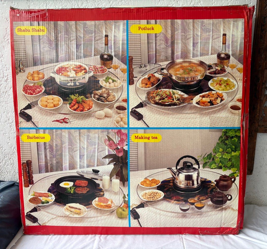 Imarflex Electronic Lazy Susan (Round Table) SST-6030 XL (Category: Cookware & Accessories) located in Paranaque City. Submitted by turnintocash (Listing ID 1377753779, Image 2). Description: unused 220V 950W old / damaged box as-is location- Paranaque payment- BPI or Gcash.