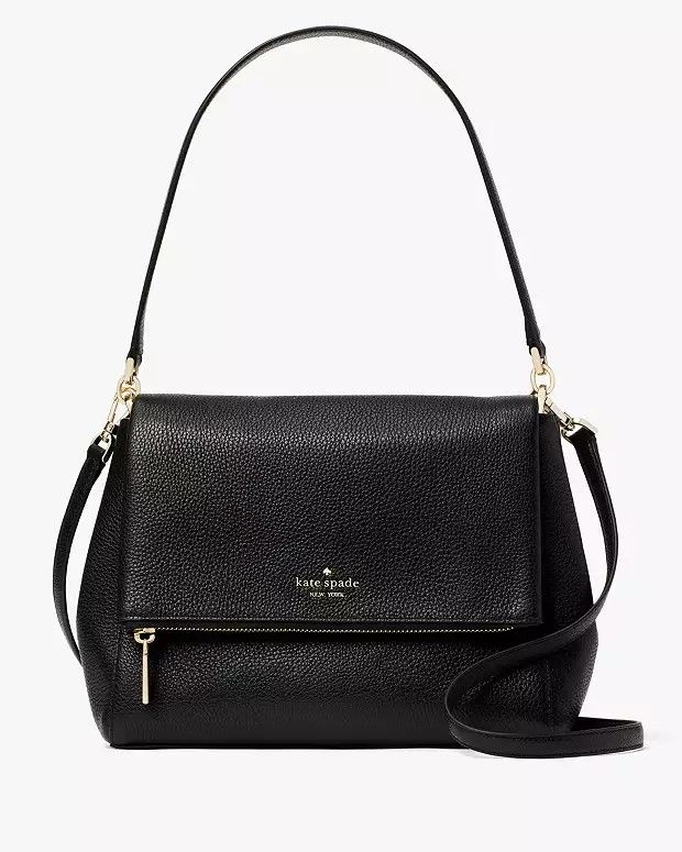Kate Spade Leila Medium Flap (Category: Luxury Bags & Wallets) located in Quezon City. Submitted by gbsmcloset (Listing ID 1377640471, Image 1). Description: Brand New Never used With tag Pebbled leather Interior front slip & back zip pocket Flap with magnetic snap closure Metal pinmount logo Length: 4.5" Zalora price: 15 902 Selling for 9000 RFS: Decluttering and I have 2.