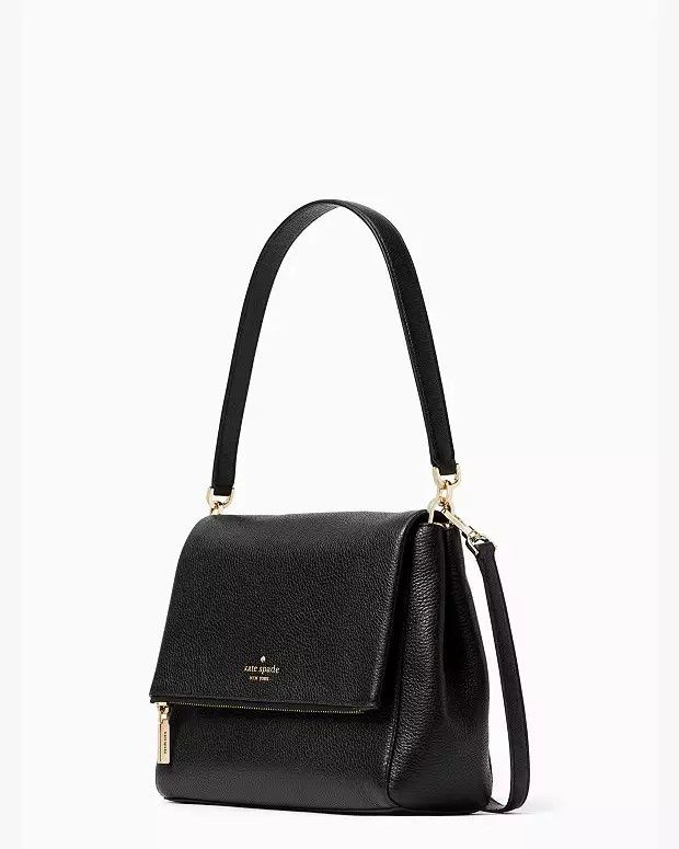 Kate Spade Leila Medium Flap (Category: Luxury Bags & Wallets) located in Quezon City. Submitted by gbsmcloset (Listing ID 1377640471, Image 2). Description: Brand New Never used With tag Pebbled leather Interior front slip & back zip pocket Flap with magnetic snap closure Metal pinmount logo Length: 4.5" Zalora price: 15 902 Selling for 9000 RFS: Decluttering and I have 2.