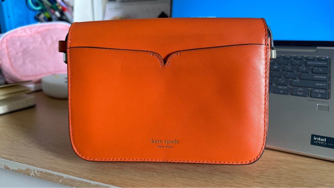 Authentic Kate Spade Nicola Twistlock Small Shoulder Bag (Category: Strollers) located in Malolos. Submitted by findandmore (Listing ID 1372807024, Image 3). Description: 100% Authentic Kate Spade Nicola Twistlock Small Shoulder Bag With dustbag only DETAILS SIZE 5"h x 6"w x 2"d MATERIAL smooth italian leather faux lambskin leather lining DETAILS spade heart twistlock closure interior zipper pocket interior slip pocket style # pxrua245 Style No. 