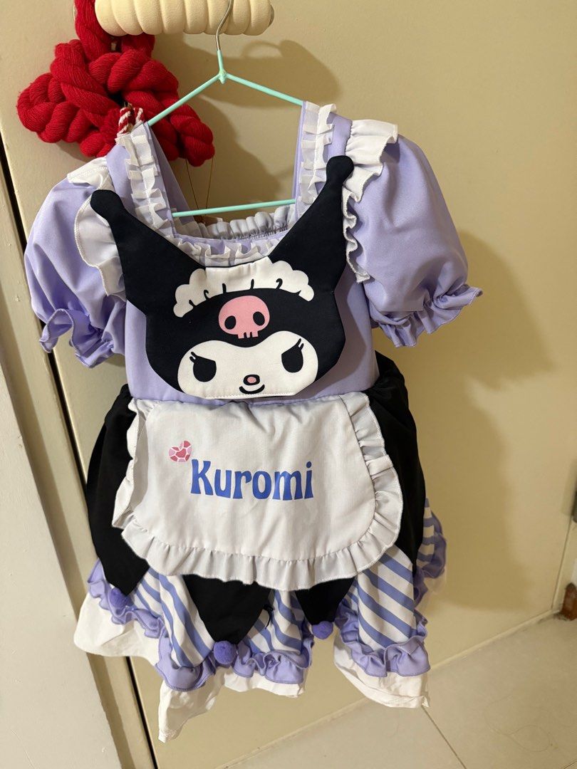 Kuromi Dress (Category: Babies & Kids Fashion) located in Singapore. Submitted by rainrainls91253 (Listing ID 1377696520, Image 1). Description: Adorable Kuromi maid costume ✅ Size : 100cm ✅ Only wore once Pick up at Tampines!.