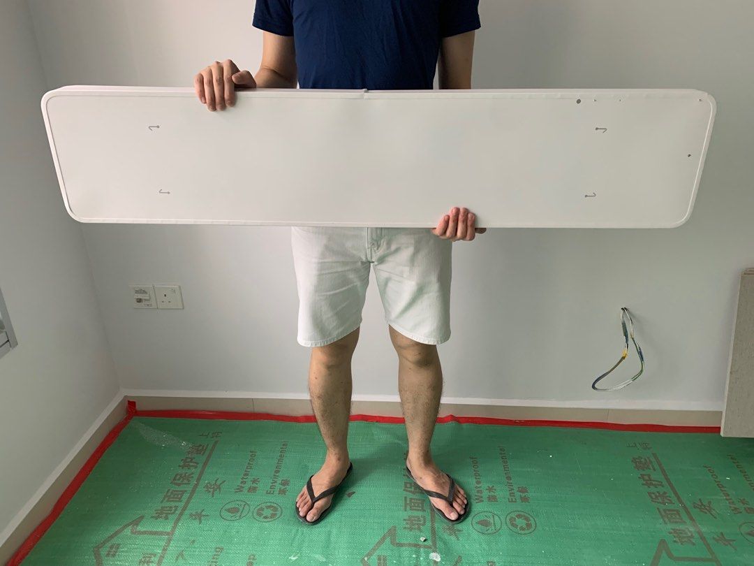 LED Ceiling Light - White (Category: Lighting) located in Singapore. Submitted by hellozmortal (Listing ID 1377640204, Image 2). Description: White LED ceiling light, brand new. Selling cheap due to cosmetic imperfections from overseas shipping. 1200mm x 250mm, 72W. Perfect for illuminating a room. Please see photos for details..