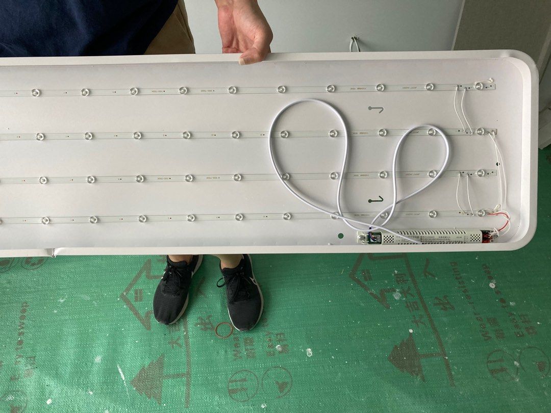 LED Ceiling Light - White (Category: Lighting) located in Singapore. Submitted by hellozmortal (Listing ID 1377640204, Image 3). Description: White LED ceiling light, brand new. Selling cheap due to cosmetic imperfections from overseas shipping. 1200mm x 250mm, 72W. Perfect for illuminating a room. Please see photos for details..