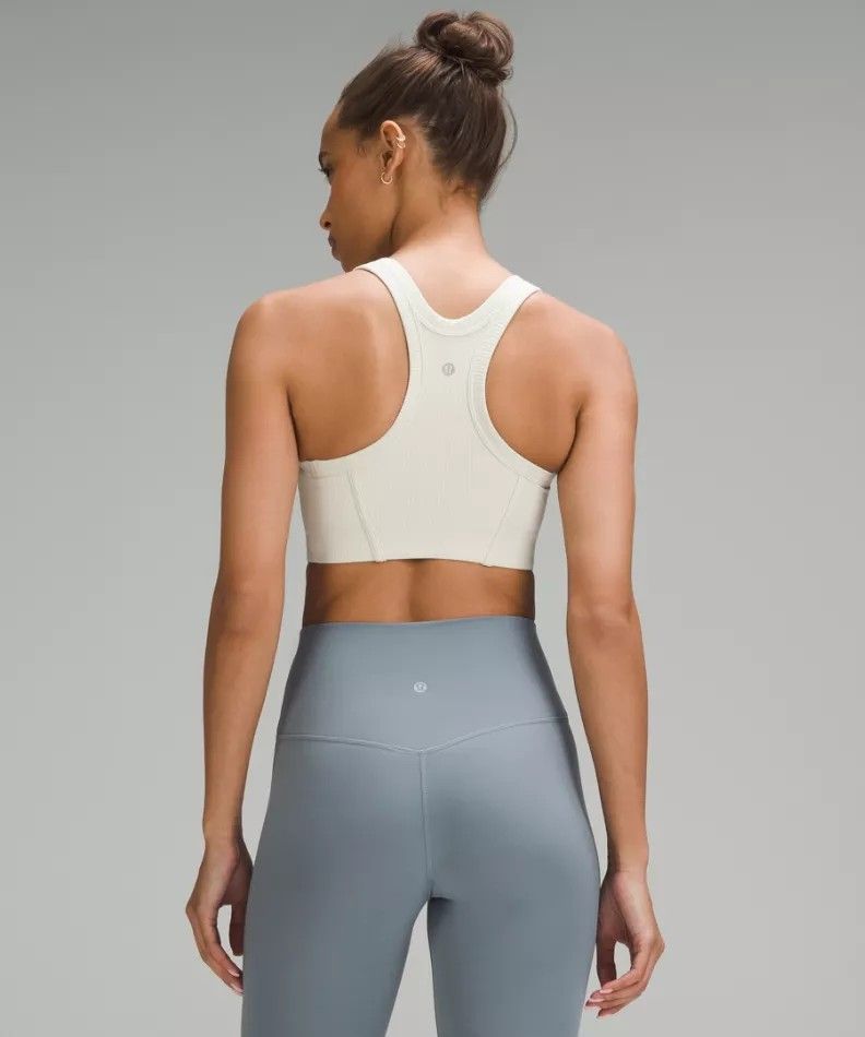 Lululemon Ribbed Nulu Round Neck Yoga Bra (Category: Activewear) located in Singapore. Submitted by good.stuff.here (Listing ID 1377663430, Image 2). Description: Retails at $108..