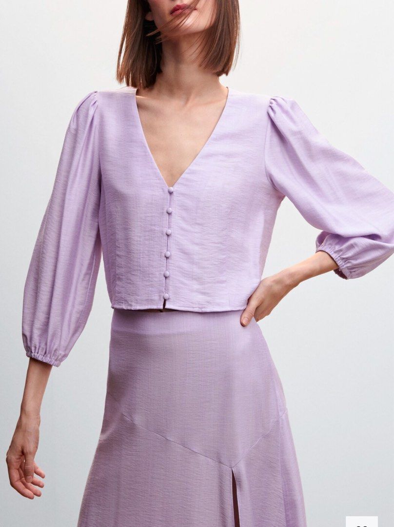 Mango Coords Puff Sleeve Blouse & Slit Skirt (Category: Sets or Coordinates) located in Paranaque City. Submitted by mykindofclothing (Listing ID 1377564214, Image 2). Description: Top 1000 Bottom 1200 Set 1999 Co-ords/Coordinates Rfs: wardrobe update.