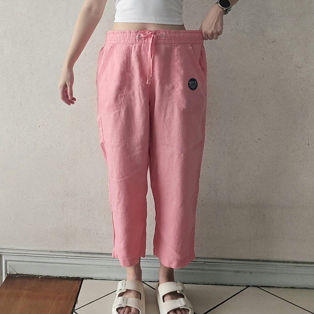 MARKS & SPENCER Coral Pink Linen Pants (Category: Other Bottoms) located in Quezon City. Submitted by lexisstuff (Listing ID 1377652757, Image 3). Description: ⭐ PLEASE READ! ⭐ srp: php2000+ fabric: soft linen size and fit: UK 12, model is usully size 8 in M&S condition: 10/10 notes: belongs to my mom, she doesn't need it anymore 🌼 shipping: metro manila 90 🌼 pay via BDO or GCash only 🌼 2-day reservation period 🌼 no returns, refunds, or excha