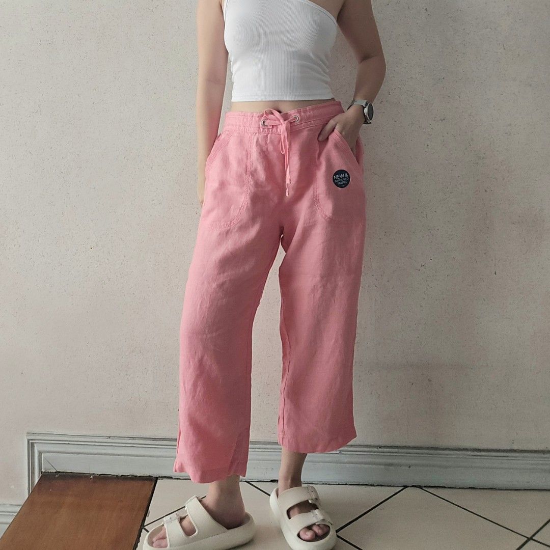 MARKS & SPENCER Coral Pink Linen Pants (Category: Other Bottoms) located in Quezon City. Submitted by lexisstuff (Listing ID 1377652757, Image 1). Description: ⭐ PLEASE READ! ⭐ srp: php2000+ fabric: soft linen size and fit: UK 12, model is usully size 8 in M&S condition: 10/10 notes: belongs to my mom, she doesn't need it anymore 🌼 shipping: metro manila 90 🌼 pay via BDO or GCash only 🌼 2-day reservation period 🌼 no returns, refunds, or excha