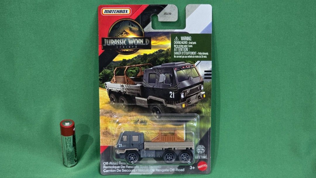 Jurassic World - Mattel Off-Road Rescue Rig - Camion De Secours Jurassic Park, Neuf