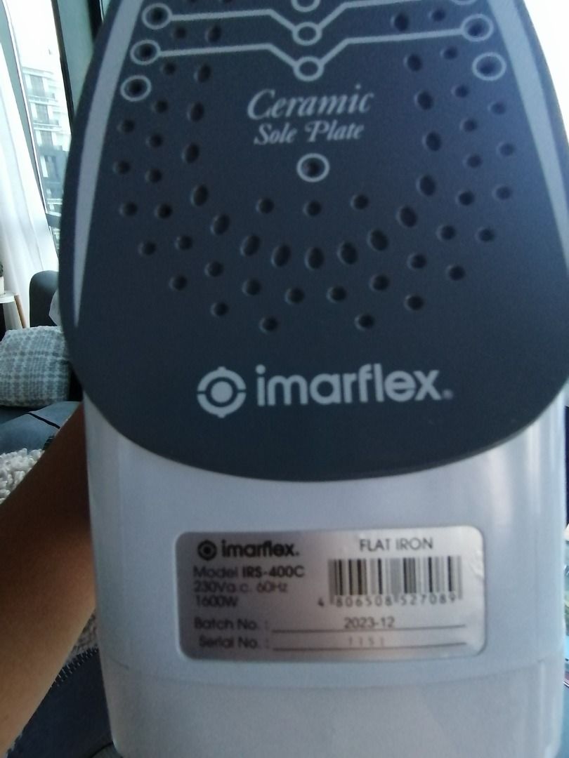 Original Imarflex Flat Iron – Very Good Condition | Reliable & Affordable (Category: Irons & Steamers) located in Makati City. Submitted by lyneththequeen (Listing ID 1377744428, Image 2). Description: 🔌✨ Original Imarflex Flat Iron – Very Good Condition | Reliable & Affordable 💰 PHP 1,000 only 📍 Makati City Decluttering sale! Selling this original Imarflex flat iron – compact, efficient, and ready to use. Perfect for everyday ironing at home 