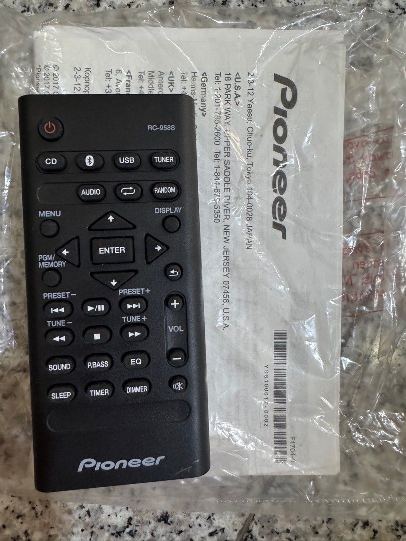 Pioneer X-SMC02 Slim CD Micro System (Category: Other Audio Equipment) located in Singapore. Submitted by riene (Listing ID 1377675224, Image 3). Description: Pioneer X-SMC02 Micro System. Plays CDs, FM radio, USB, and Bluetooth. Comes with remote and manual..