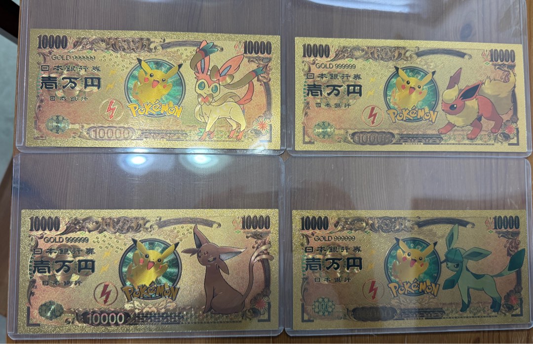 Pokemon Eevee Series Pokemon Go Gold Dollar notes, Hobbies & Toys, Toys ...