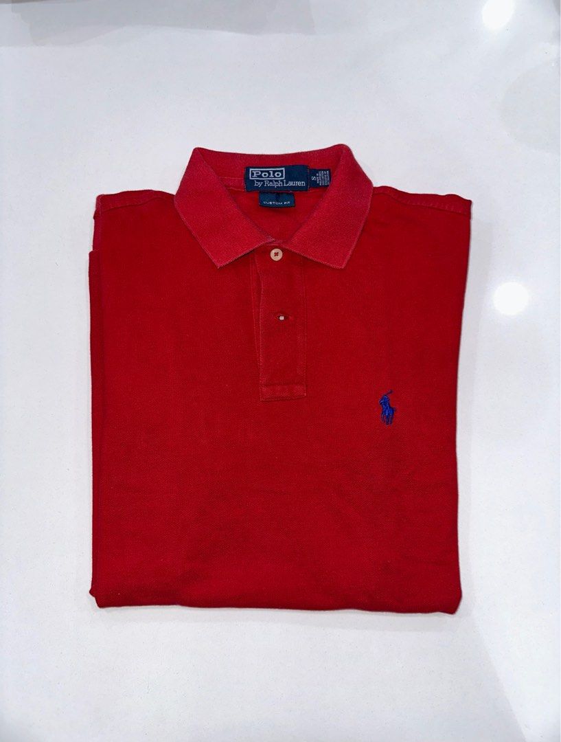 Ralph Lauren Polo Shirt (Red) (Category: Tshirts & Polo Shirts ) located in Davao. Submitted by smfya (Listing ID 1377598246, Image 1). Description: Item is preloved but handled with care so manage your expectations Colors might slightly differ from photo due to lighting What you see is what you get! Thank you! .