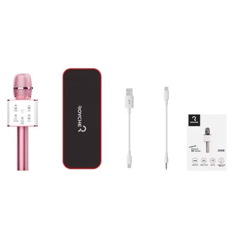 Royche Portable Karaoke Wireless Bluetooth Microphone Speaker - Rosegold (Category: Microphones) located in Quezon City. Submitted by kryshnanzyanna (Listing ID 1377589661, Image 3). Description: Royche Portable Karaoke Wireless Bluetooth Microphone Speaker - Rosegold.