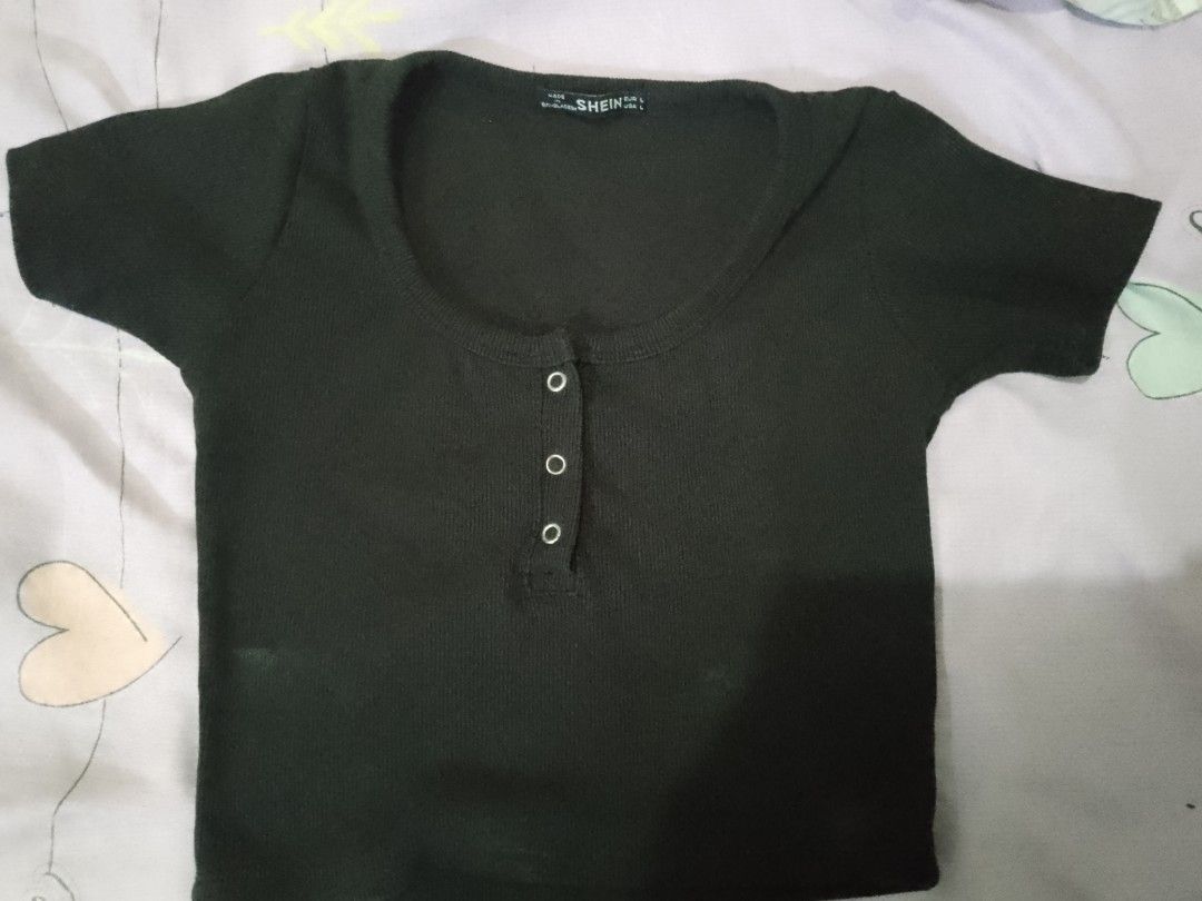 Shein and Zara crop tops (Category: Shirts) located in Bulacan. Submitted by cheolsimp17 (Listing ID 1377707040, Image 2). Description: Shein and Zara crop top Used 100 each Loc: Bulacan Mod: Flash, ggx Mop: Gcash.
