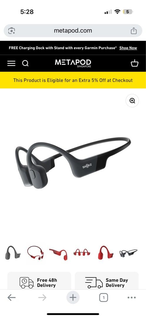 Shokz OpenRun Pro 1 Wireless Bone Conduction Headphones (Category: Headphones & Headsets) located in Singapore. Submitted by loverandmuse (Listing ID 1377655547, Image 3). Description: Used twice only, as good as new more details: https://asia.shokz.com/products/openrun-pro .