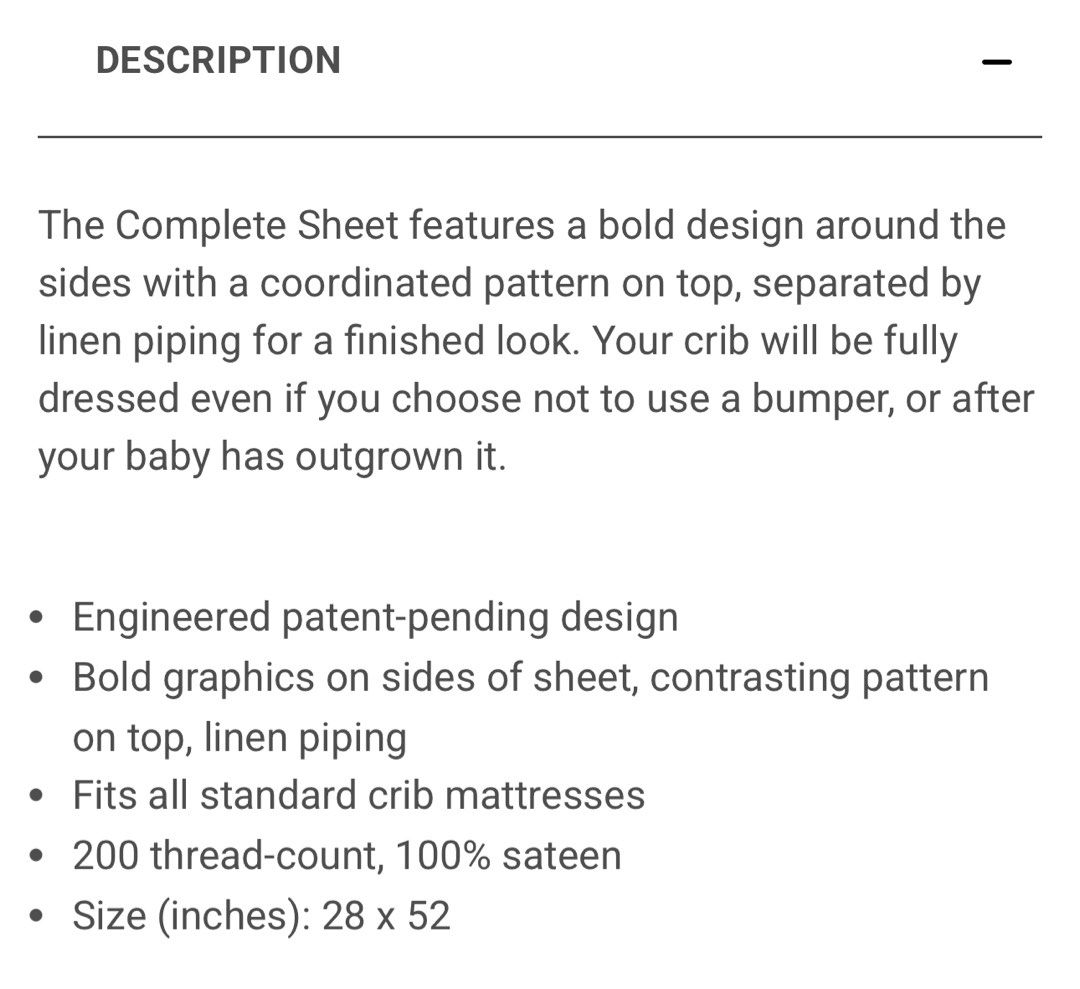 Skip Hop Alphabet Zoo Complete Crib Sheet (Category: Cots & Cribs) located in Singapore. Submitted by messyspud (Listing ID 1377658223, Image 1). Description: This Skip Hop Alphabet Zoo Complete Sheet features a fun, colorful alphabet design. It fits all standard crib mattresses and has a 200 thread count, 100% cotton sateen. The sheet is designed to fully dress your crib, even without a bumper. Size is 28 x 52 inches..