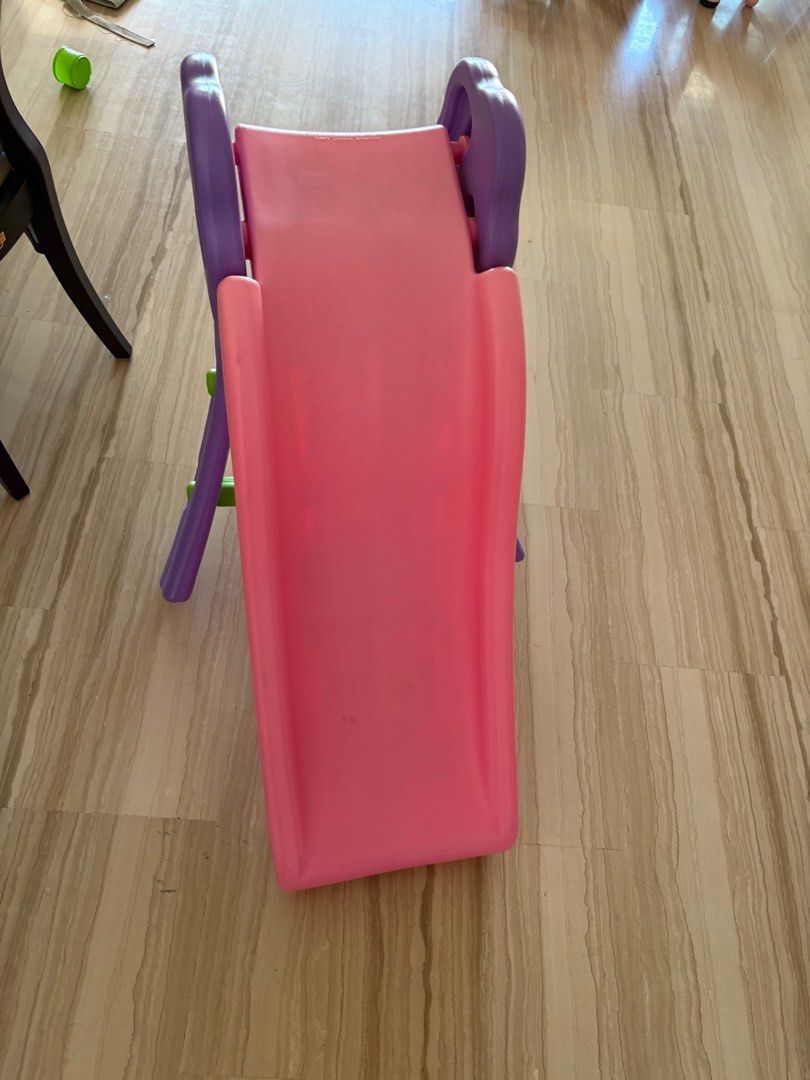 Step2 Pink and Purple Kids Slide Grow n Up Qwikfold Fun Slide (Category: Infant Playtime) located in Singapore. Submitted by oldmanmon (Listing ID 1377646425, Image 1). Description: Retails for $65 Collect from 288D Jurong East St21 Product Description - 3.5 Feet chute length - Suitable for indoor and outdoor use - Easy fold for compact storage - Click together all plastic section for easy assembly - Max weight 50kg Additional Info Brand: GROW’N 