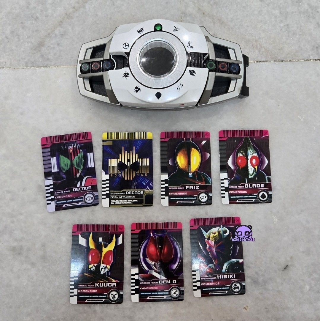 USED BANDAI DX Deca Driver Decadriver Belt + 7pcs KO Ride Cards Kamen ...