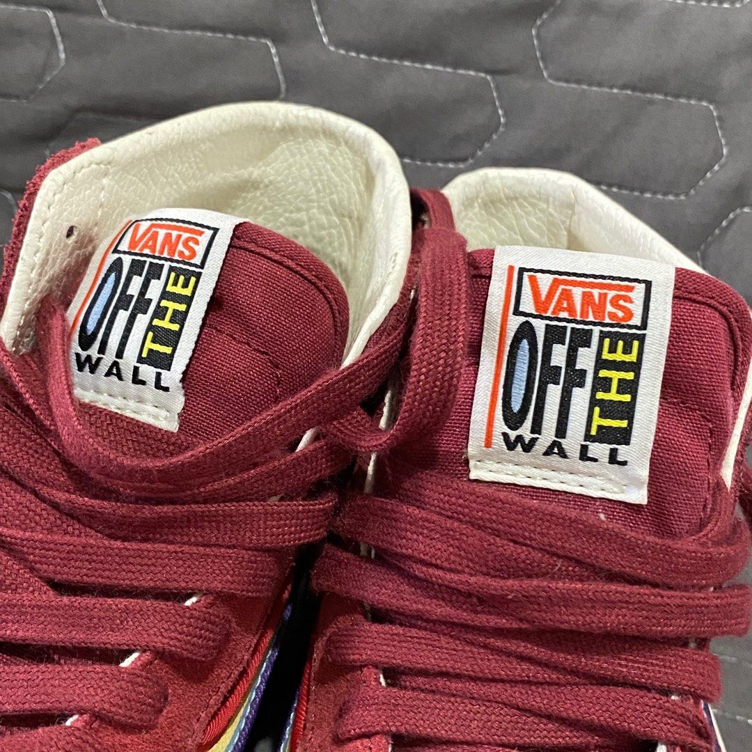 Vans Sk8-Hi Rainbow Pride | 138 Decon SF (Category: Sneakers) located in Imus. Submitted by shopfromlilo (Listing ID 1377567752, Image 3). Description: US Men 5.5 / US Women 7 EU 37 / UK 4.5 Made in Vietnam on tag 138 Decon SF Rad Rainbow Pride Released date 2019 Discored toe cap (posted pic) Bacoor, Cavite location Lalamove Shipping via LBC #vans #vanssk8hi #vansdeconsf.
