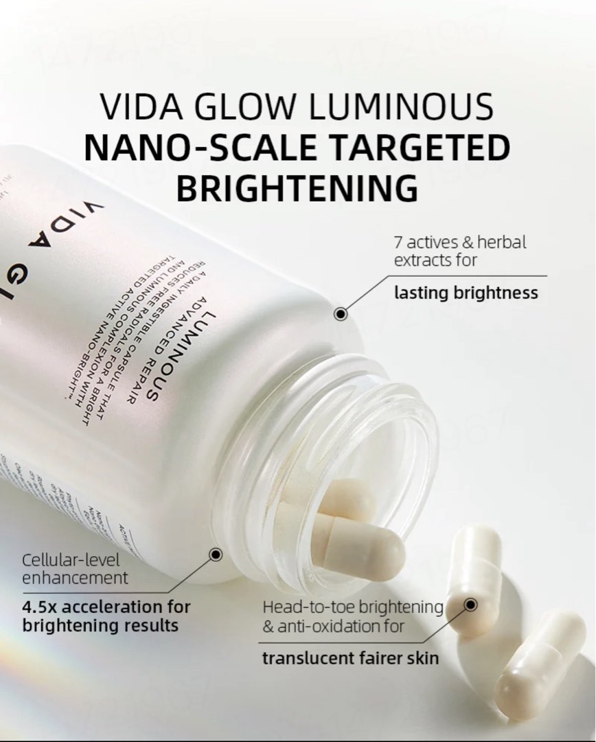 Vida Glow Luminous Advanced Repair Capsules, Beauty & Personal Care ...